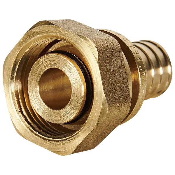 Переходник с накидной гайкой (евроконус) для труб из сшитого полиэтилена  Rommer латунь