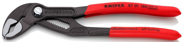 Клещи сантехнические переставные Cobra 180 мм Knipex KN-8701180