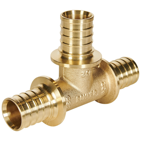 Тройник равнопроходной для труб из сшитого полиэтилена Rommer латунь