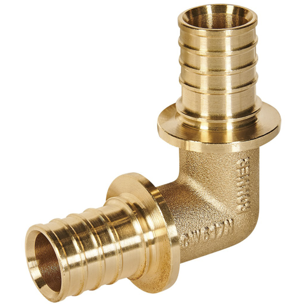 Угольник аксиальный равнопроходной для труб из сшитого полиэтилена Rommer латунь