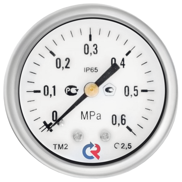 Манометр виброустойчивый осевой Росма ТМ (серия 20) G1/4 ДК50мм, класс точности 2.5, под ГЗ
