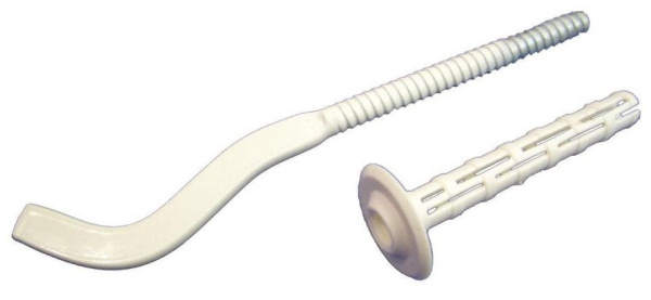 Кронштейн для радиатора секц. АНКЕРНЫЙ белый (1 шт.)