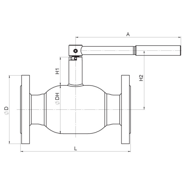Кран шаровой цельносварной Ballomax КШТ 60.113.065.А.16 Ду65 Ру16 полнопроходной фланцевый стальной с рукояткой