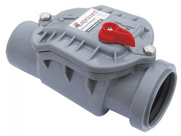 Клапан обратный канализационный Ø50 горизонтальный Capricorn 95000-050-00-03-03