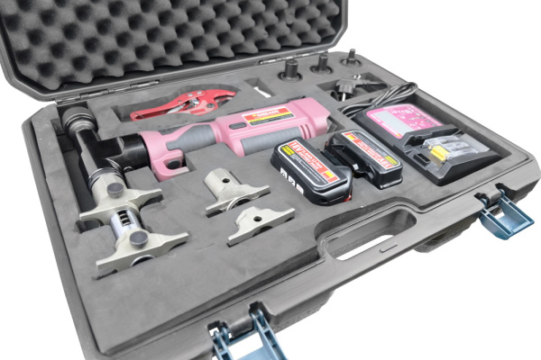 Пресс-инструмент для PEX труб Emeads SL-1240PE/PZ-1240PE аккумуляторный в чемодане