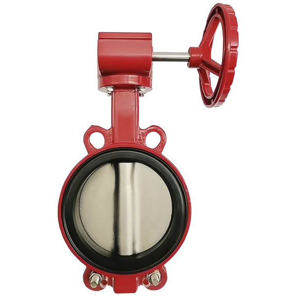 Затвор диск. повор. межфланц. Abra-BUV-VF866D080G Ду 80, Ру 1,0/1,6 МПа с редуктором Чугун Красный