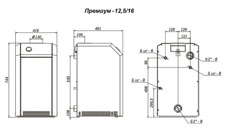 Котёл газовый Лемакс Премиум-16В 10315