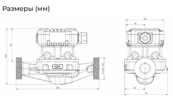 Насос циркуляционный для отопления Afriso APH 360 25-7/180 мм 230В с кабелем 1,6 м 1836000