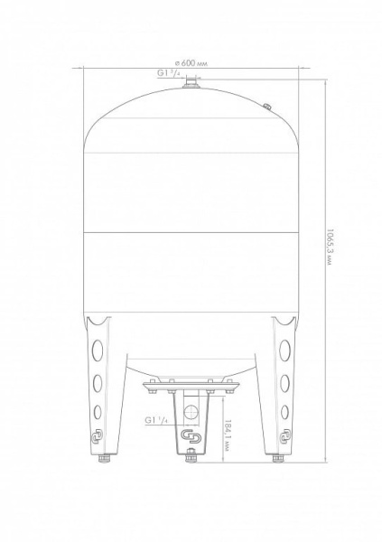 Гидроаккумулятор для водоснабжения Джилекс В 200 л. верикальный 7201