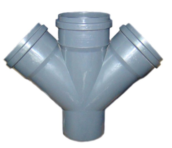 Крестовина для внутренней канализации Ø110х110/45° серая Политэк 120110Политэк