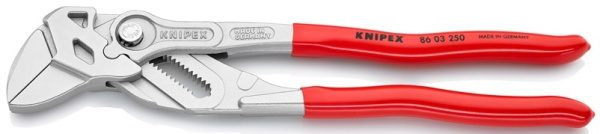 Клещи переставные-гаечный ключ хром. 250 мм.(пластик. ручки), KNIPEX