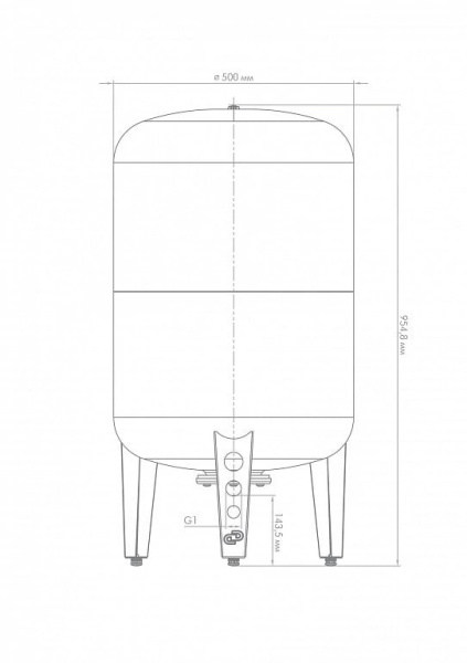 Гидроаккумулятор для водоснабжения Джилекс В 150 л. верикальный 7151