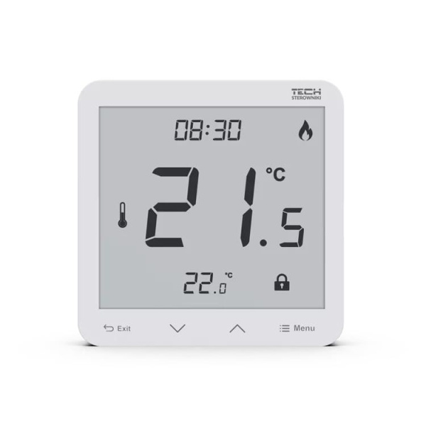 Терморегулятор ПРОВОДНОЙ двухпоз. ST-R-12s белый програм. Tech (Тех) серия X/12 «Большой Мастер»