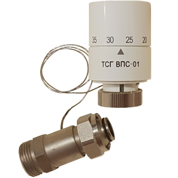 Головка термостатическая (термоголовка) 20-60 °С с выносным проточным сенсором ТСГ ВПС ТСГВПС-01