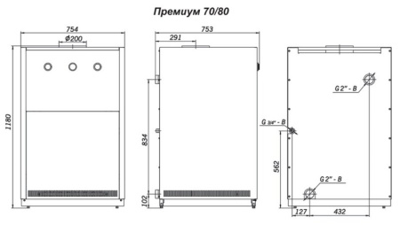 Котёл газовый Лемакс Премиум-80 100444