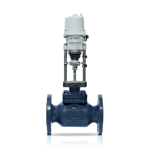 Клапан регулирующий КПСР серия 100 2.17-65-63-1.1100-СЧ-1,6-1-150-У с электроприводом Regada ST mini 472.0-0NFAC/00
