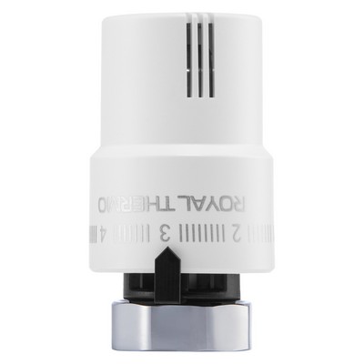 Головка термостатическая (термоголовка) M30x1,5 жидкостная Белый Royal Thermo RTO 08.01 — фото