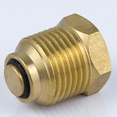 Клапан отсечной НАРУЖНАЯ резьба/внутренняя резьба НВ 1/2"х1/4" для манометра/термоманометра Латунь Aquasfera 5009-01 — фото