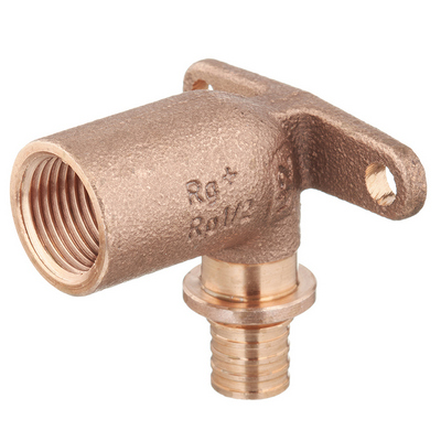 Угольник настенный с длинным патрубком Рехау RX+ 90° Ø20-Rp1/2″ аксиальный с внутренней резьбой, бронзовый для PE-X труб RAUTITAN, 14563633001 — фото