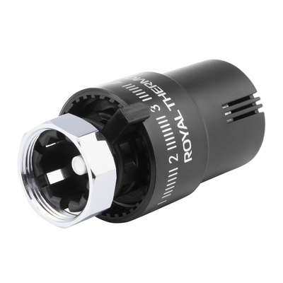 Головка термостатическая (термоголовка) M30x1,5 жидкостная Чёрный Royal Thermo RTO 08.03 — фото