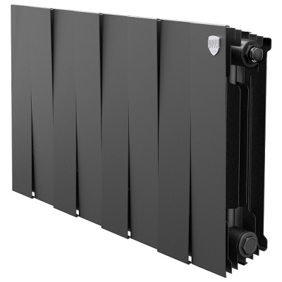 Радиаторы Royal Thermo PianoForte 300 Noir Sable биметаллические, чёрные боковое подключение
