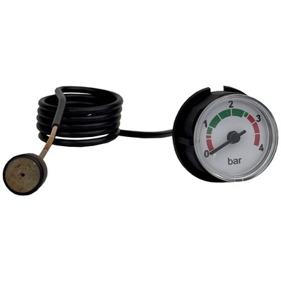 Манометр с трубкой 0-4 бар Ø27 мм, L=500 мм для котлов Bosch WBN6000, Buderus U072 (87186457920, 87160112040, 87161164280, 87186865130, 87387036010, 87182243440), CWM04