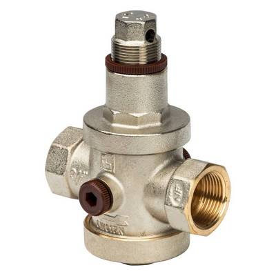 Редуктор давления Stout ВР-ВР 3/4" 1-6 бар с отводом под манометр — фото