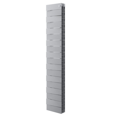 Радиаторы Royal Thermo PianoForte Tower 200 Silver Satin биметаллические, серебристые боковое подключение — фото