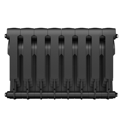 Радиаторы Royal Thermo BiLiner 350 Noir Sable биметаллические, чёрные боковое подключение — фото