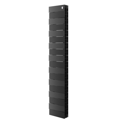 Радиаторы Royal Thermo PianoForte Tower 200 Noir Sable биметаллические, чёрные боковое подключение — фото