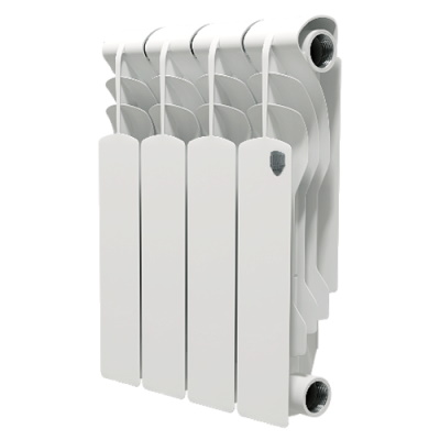 Радиаторы Royal Thermo Revolution Bimetall 350 биметаллические, белые боковое подключение — фото