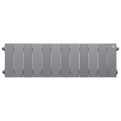 Радиаторы Royal Thermo PianoForte 200 Silver Satin биметаллические, серебристые боковое подключение — фото