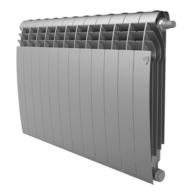 Радиаторы Royal Thermo BiLiner 500 Silver Satin VDR биметаллические, серебристые нижнее правое подключение — фото