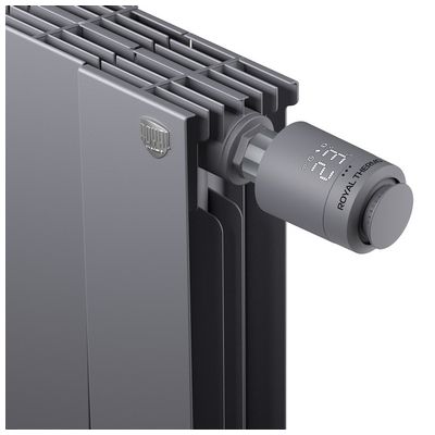 Головка термостатическая (термоголовка) M30х1,5 + Click Чёрный Royal Thermo Smart Heat RTE 77.001B — фото