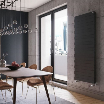 Радиаторы Royal Thermo PianoForte Tower 500 Noir Sable биметаллические,чёрные боковое подключение — фото