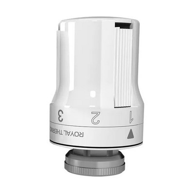 Головка термостатическая (термоголовка) M30х1,5 жидкостная Белый Royal Thermo RTE 50.030 — фото