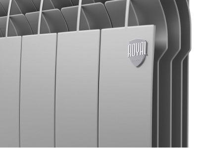 Радиаторы Royal Thermo BiLiner 500 Silver Satin VR биметаллические, серебристые нижнее правое подключение — фото
