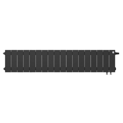 Радиаторы Royal Thermo PianoForte 200 Noir Sable VDR биметаллические, чёрные нижнее правое подключение — фото