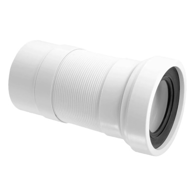 Гофра для унитаза Ø110 L=200-330 мм с жёстким окончанием McAlpine WC-F20P — фото