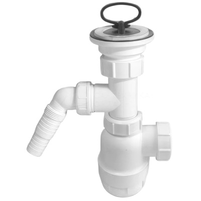 Сифон для раковины 11/2"х40 с отводом для СМА McAlpine MRSK3 — фото