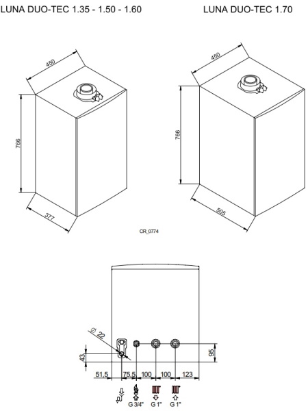 Котёл газовый конденсационный Baxi Luna Duo-tec MP 1.70 7104052-- — фото