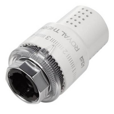 Головка термостатическая (термоголовка) M30х1,5 жидкостная Белый Royal Thermo Design RTO 07.0009 — фото