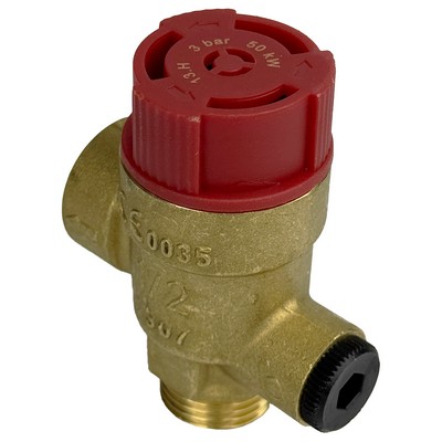 Предохранительный клапан 3 бар для котлов Bosch, Buderus Logamax U012/U014, Junkers латунь (87215743960), NV5003 — фото
