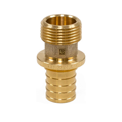 Переходник с наружной резьбой Рехау MX Ø40xR1 1/4″ для PE-X труб RAUTITAN, латунный 11093231001 — фото