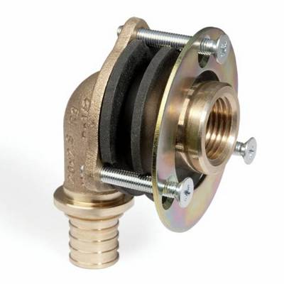 Угольник настенный для гипсокартонных плит Rehau RX+ 90° Ø20-Rp1/2″x28 аксиальный с внутренней резьбой, бронзовый для PE-X труб RAUTITAN, 14563753001 — фото
