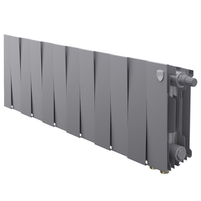Радиаторы Royal Thermo PianoForte 200 Silver Satin VDR биметаллические, серебристые нижнее правое подключение — фото