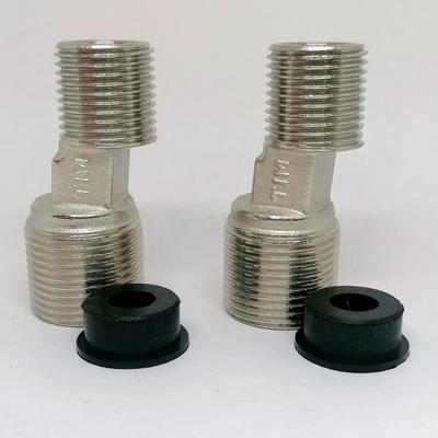 Эксцентрик латунный НАРУЖНАЯ резьба НН 3/4"х1/2" никелированный Tim SLM023N — фото
