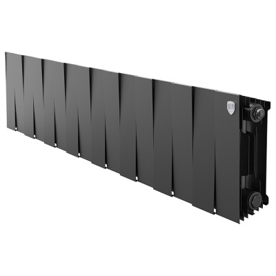 Радиаторы Royal Thermo PianoForte 200 Noir Sable биметаллические, чёрные боковое подключение — фото