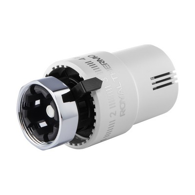 Головка термостатическая (термоголовка) M30x1,5 жидкостная Белый Royal Thermo RTO 08.01 — фото
