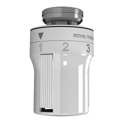 Головка термостатическая (термоголовка) M30х1,5 жидкостная Белый Royal Thermo RTE 50.030 — фото